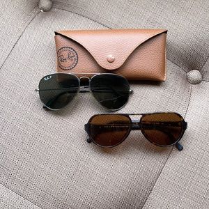 Ray Ban Large Aviator with Case + Prada Aviators